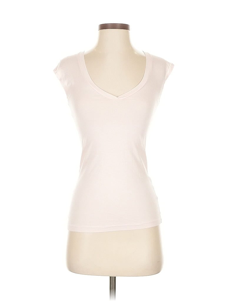 Pre-owned Theory Sleeveless Top Ivory Scoop Neck Tops In White