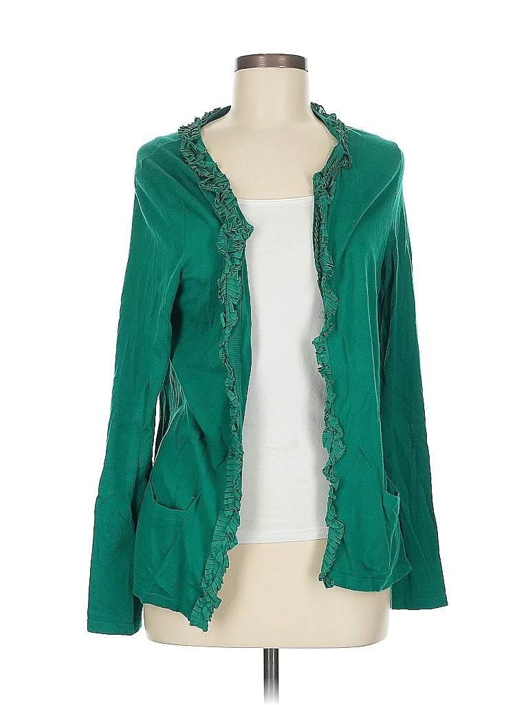 Pre-owned Talbots Cardigan Sweater In Green