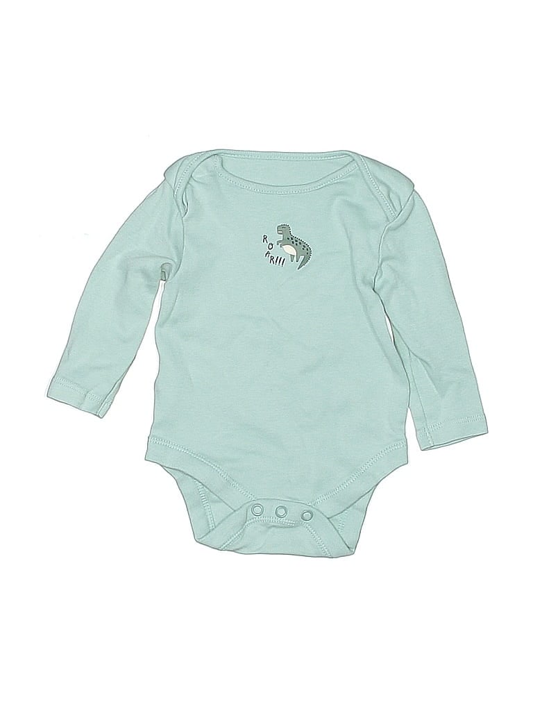 Pre-owned Primark Babies' Long Sleeve Onesie In Blue