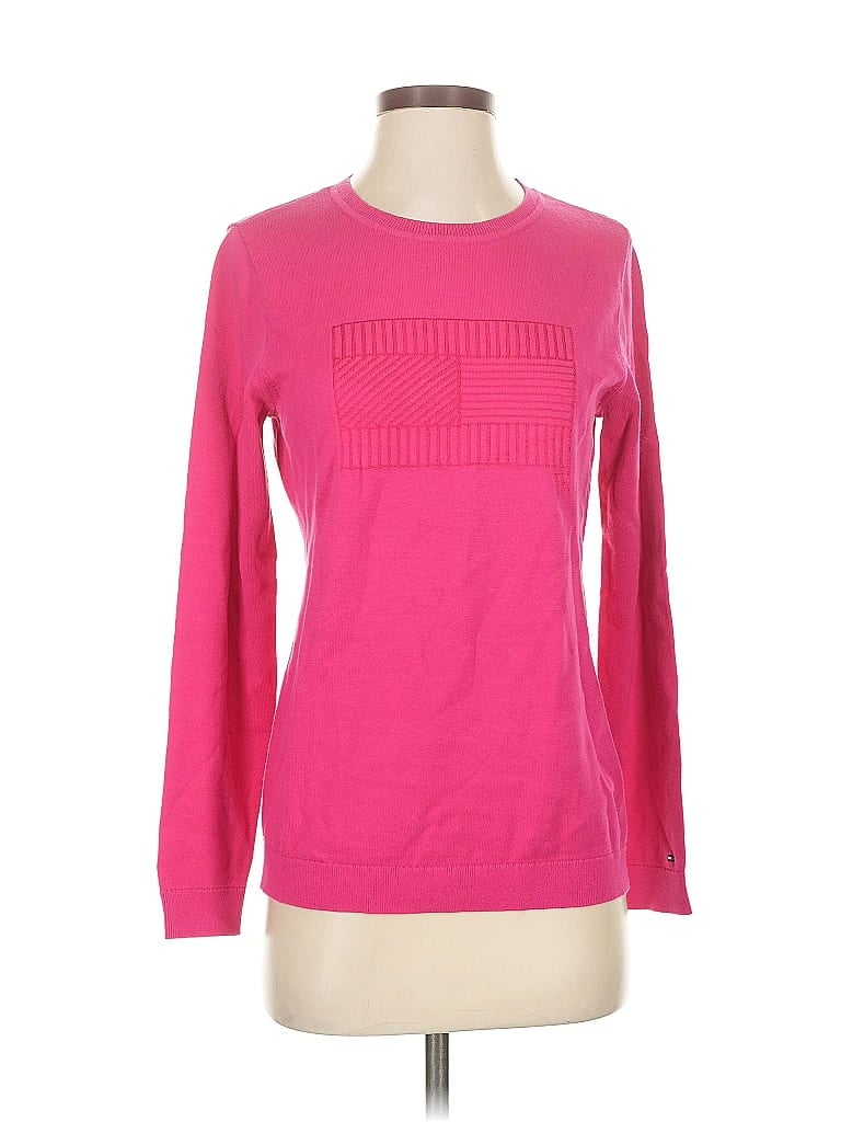 Pre-owned Tommy Hilfiger Pullover Sweater In Pink