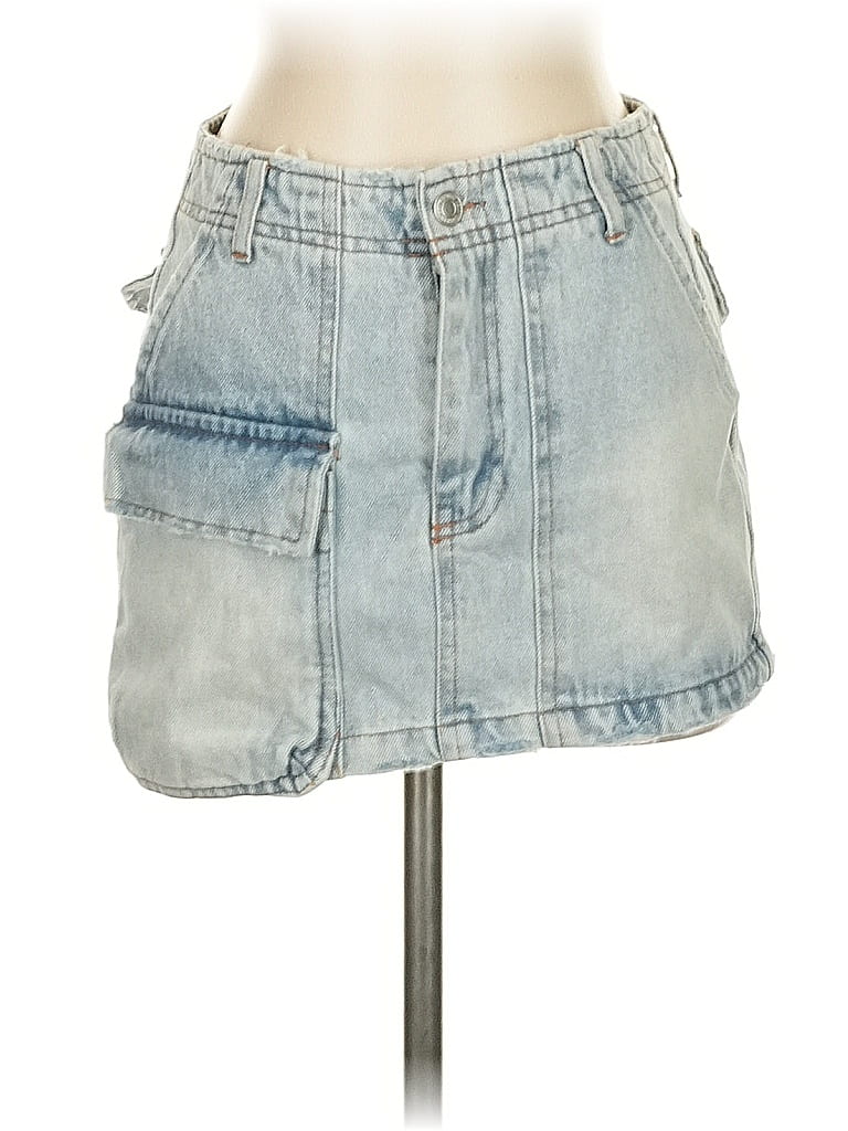 Pre-owned Micas Denim Skirt In Blue