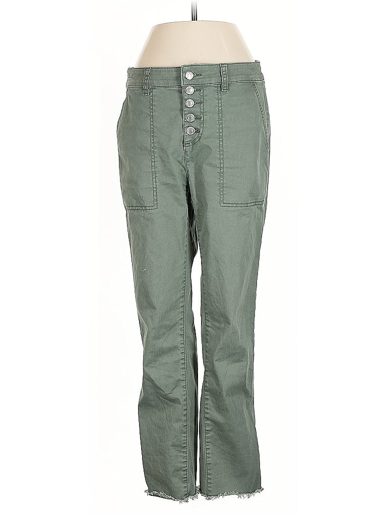 Pre-owned Ann Taylor Loft Cargo Pants In Green