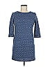 Red Herring Chevron-herringbone Blue Casual Dress Size 8 - photo 1