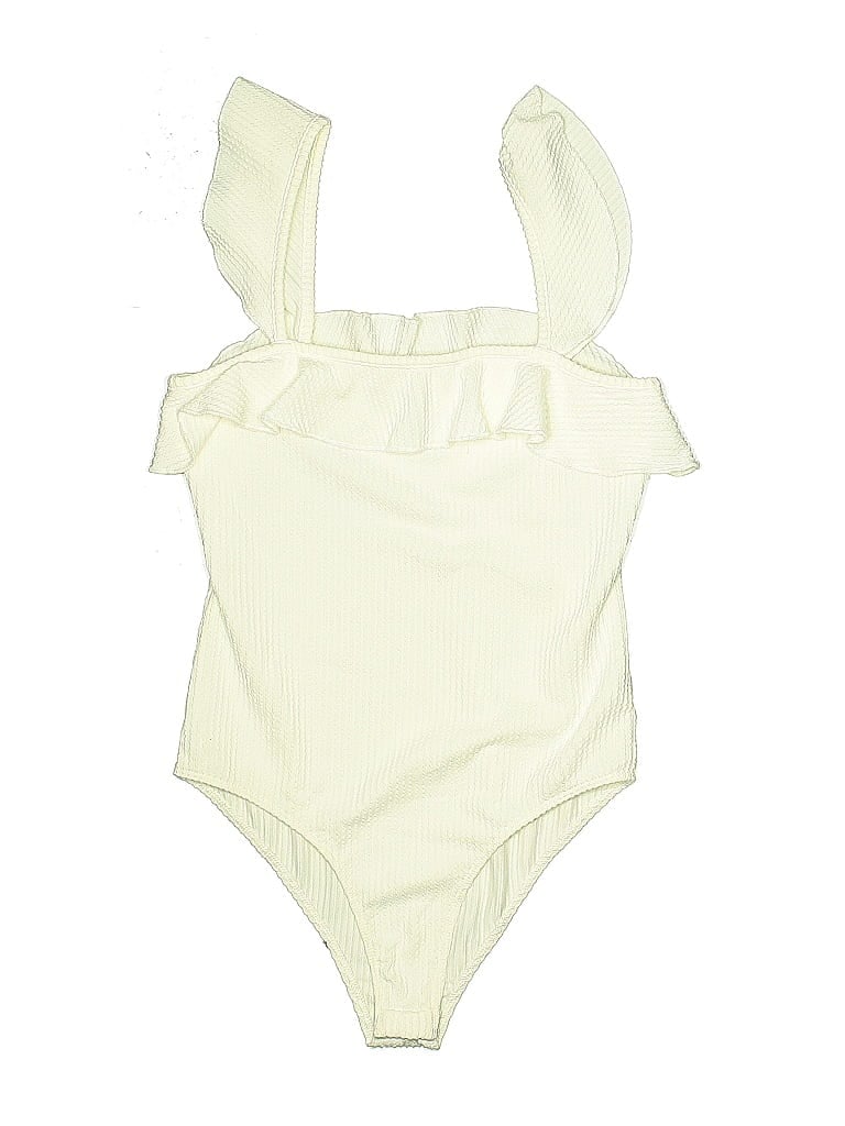 Pre-owned Caution To The Wind Bodysuit In White