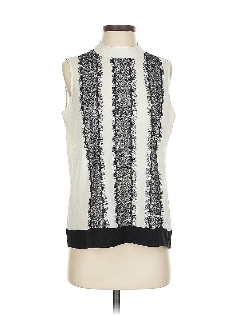 Pre-owned Calvin Klein Sleeveless Blouse In White
