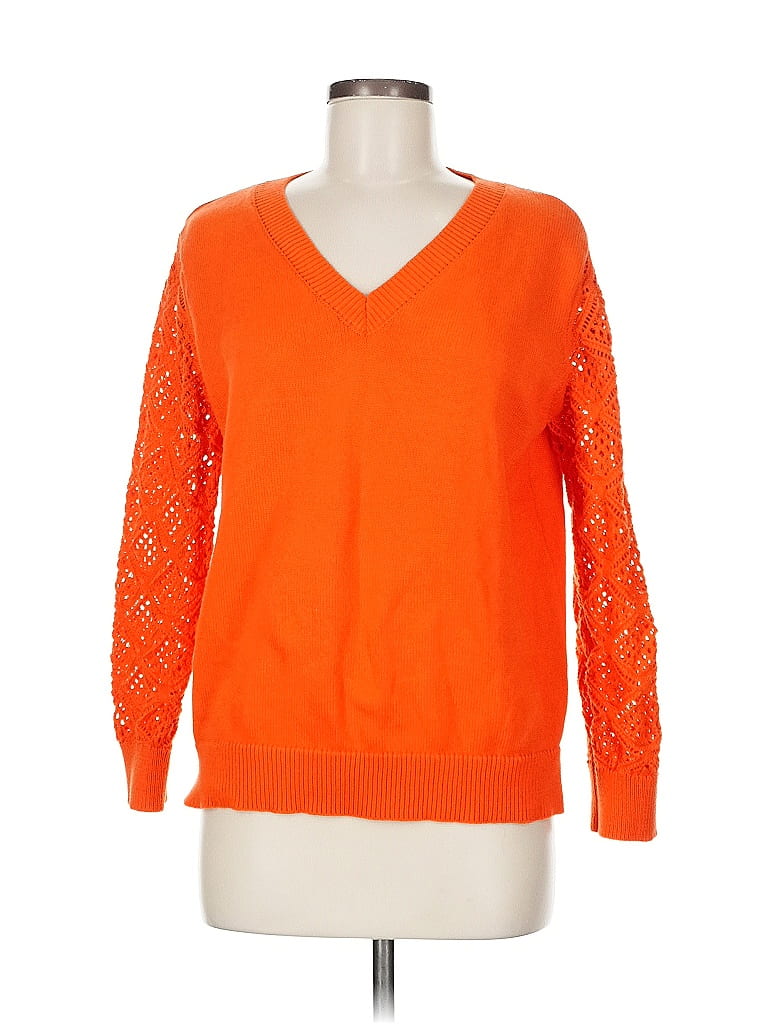 Pre-owned Unbranded Pullover Sweater In Orange