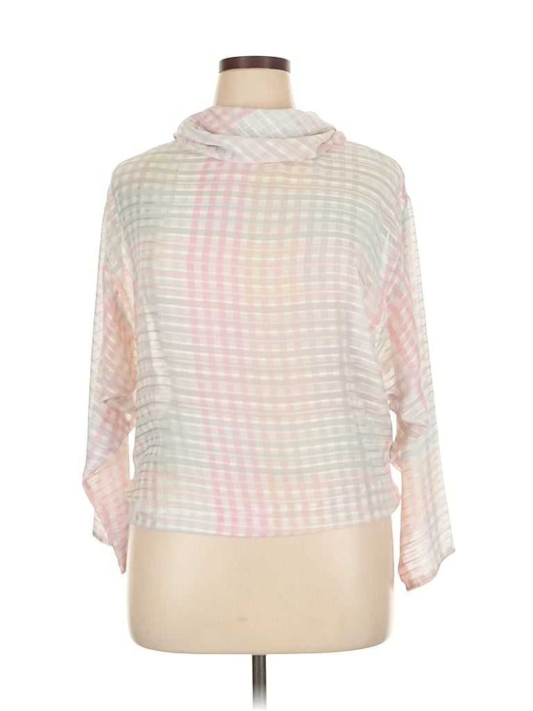 Pre-owned Evan Picone 3/4 Sleeve Blouse In Pink