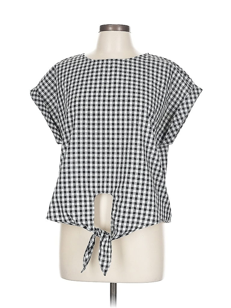 UNBRANDED Pre-owned Short Sleeve Blouse In Gray