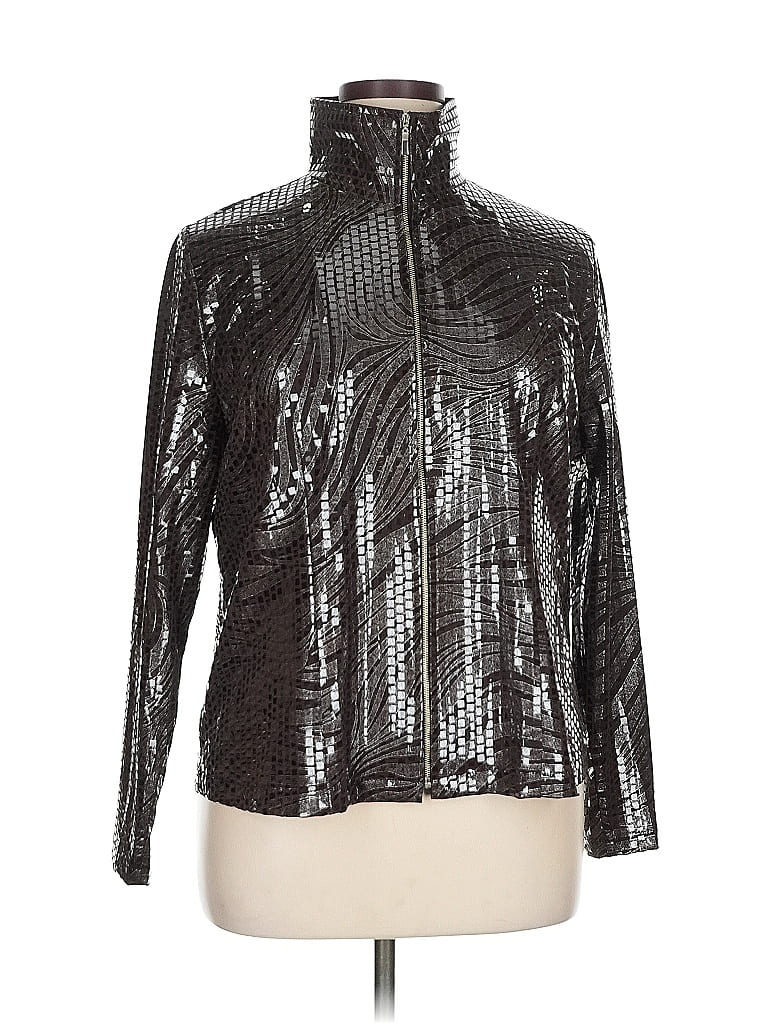 Pre-owned Misook Jacket In Brown