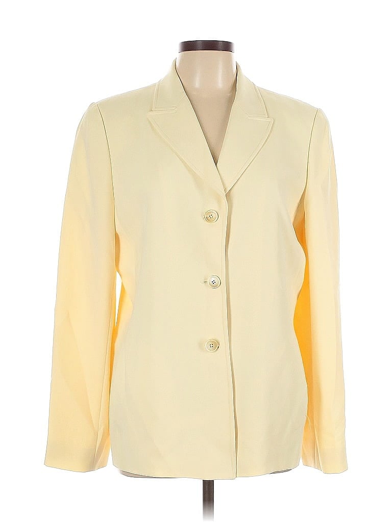 Pre-owned Linda Allard Ellen Tracy Blazer Jacket In Yellow