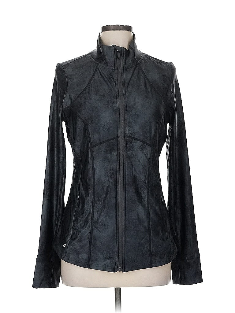 Pre-owned Fabletics Track Jacket In Black