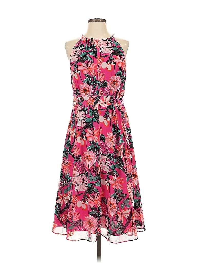 Pre-owned Ann Taylor Factory Sleeveless Top Pink Halter Neckline Tops