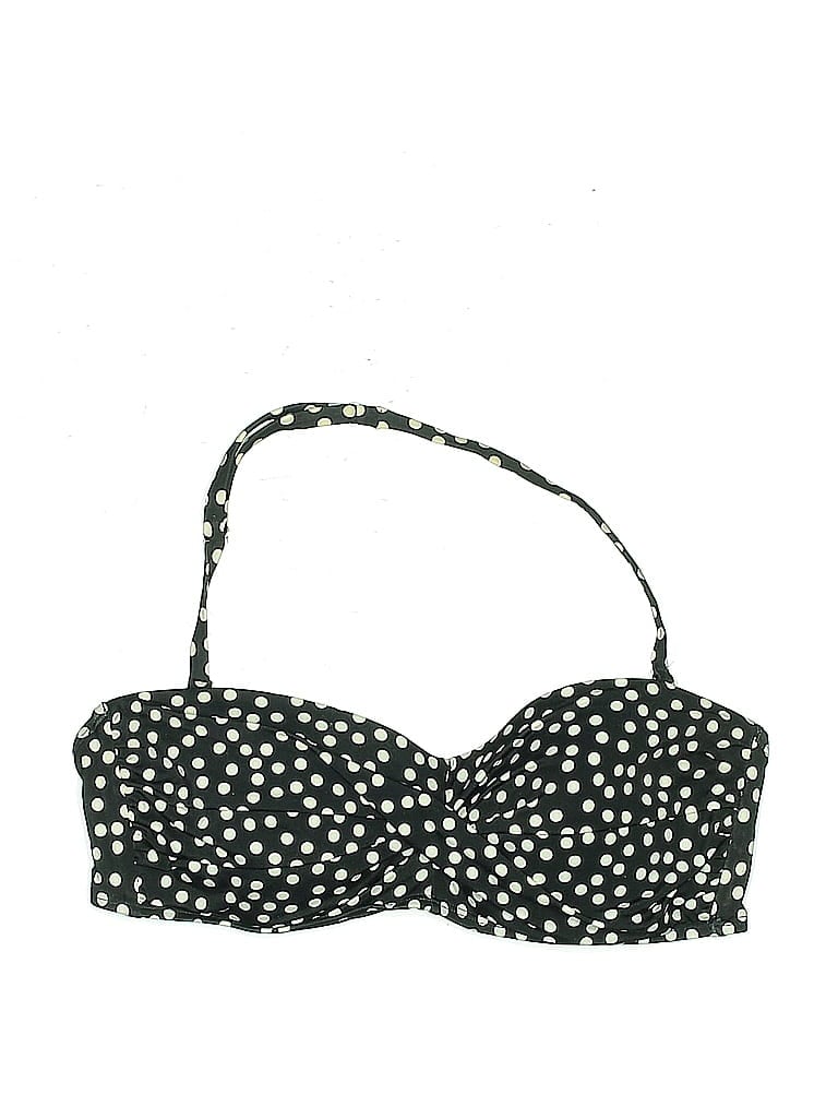 Pre-owned Jantzen Swimsuit Top Black Polka Dots Pattern Swimwear