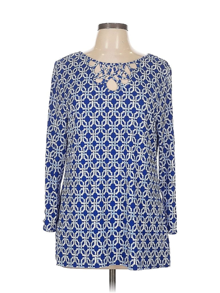 Click to view more detailed imagery on our partner's website Pre-owned Charter Club 3/4 Sleeve Blouse In Blue