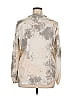 Juicy Couture 100% Polyester Metallic Silver Long Sleeve Blouse Size XL - photo 2