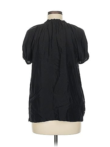 DKNY Short Sleeve Silk Top (view 2)