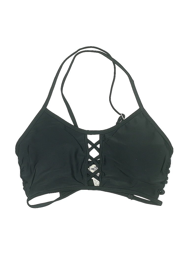Pre-owned Hollister Swimsuit Top Black Swimwear