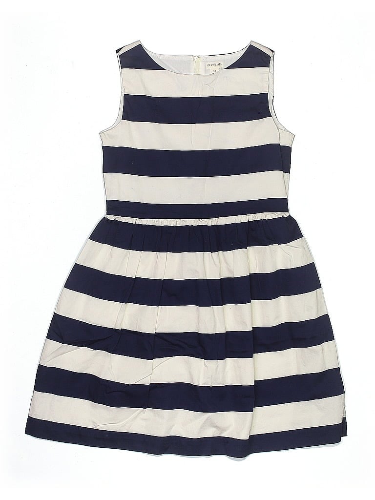 Pre-owned Crewcuts Outlet Kids' Dress In Blue