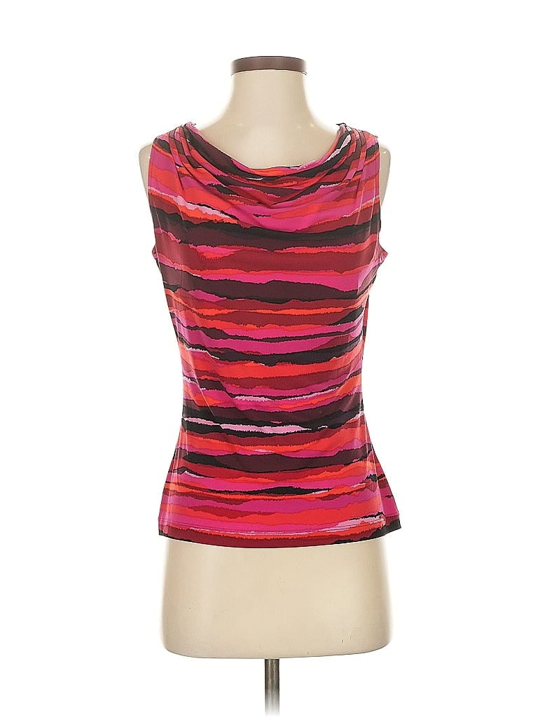 CALVIN KLEIN Pre-owned Sleeveless Top Burgundy Scoop Neck Tops