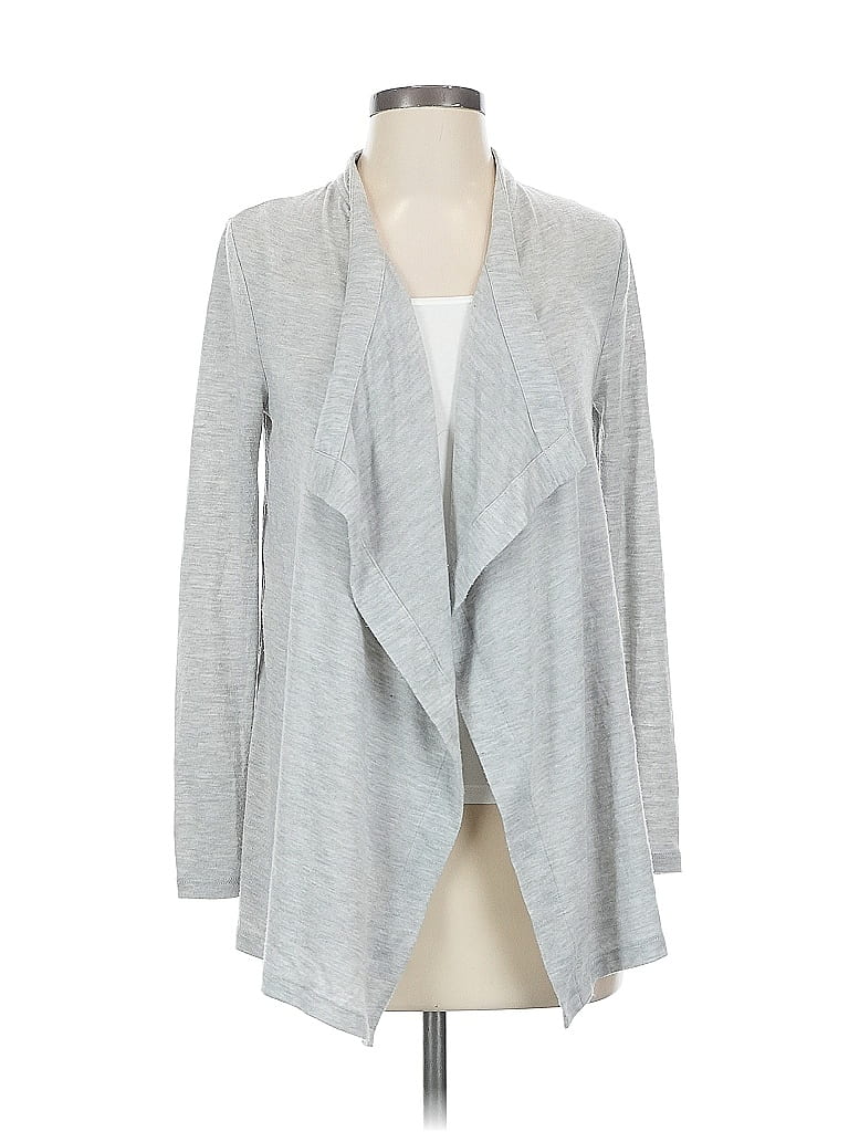 Pre-owned Ann Taylor Cardigan Sweater In Gray