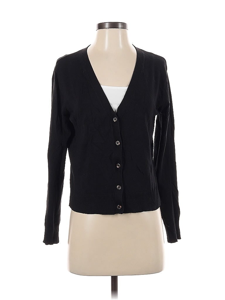 Pre-owned H&m Cardigan Sweater In Black