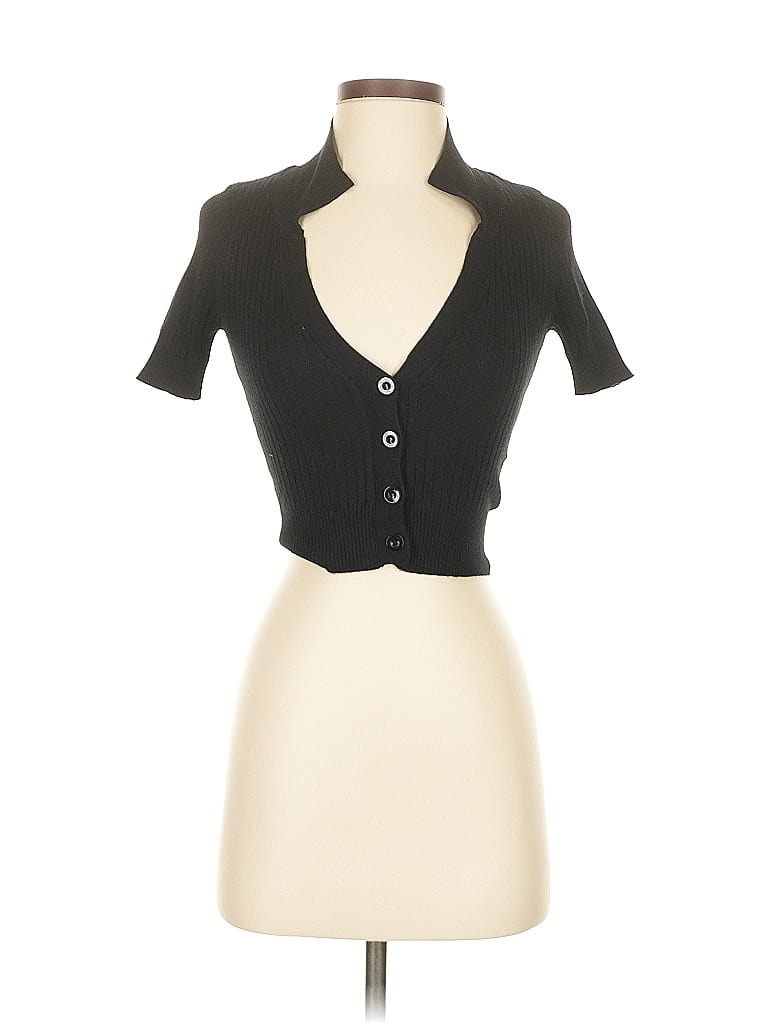 Pre-owned Isalis Short Sleeve Top Black Sweetheart Neckline Tops