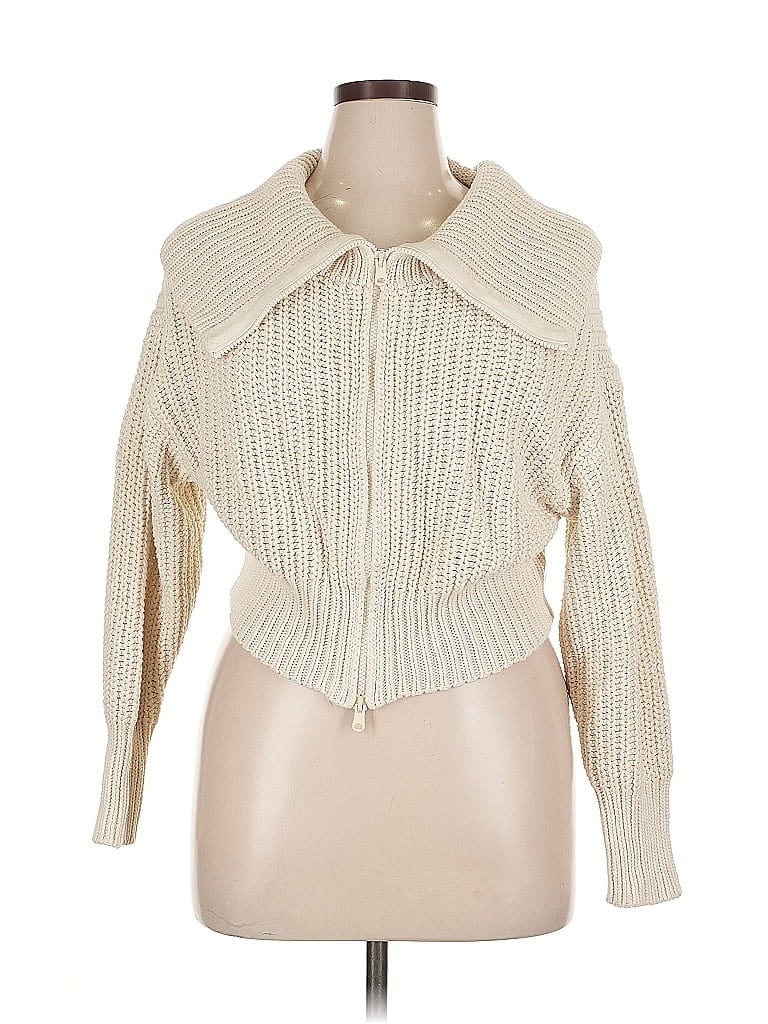 Pre-owned Aerie Cardigan Sweater In White