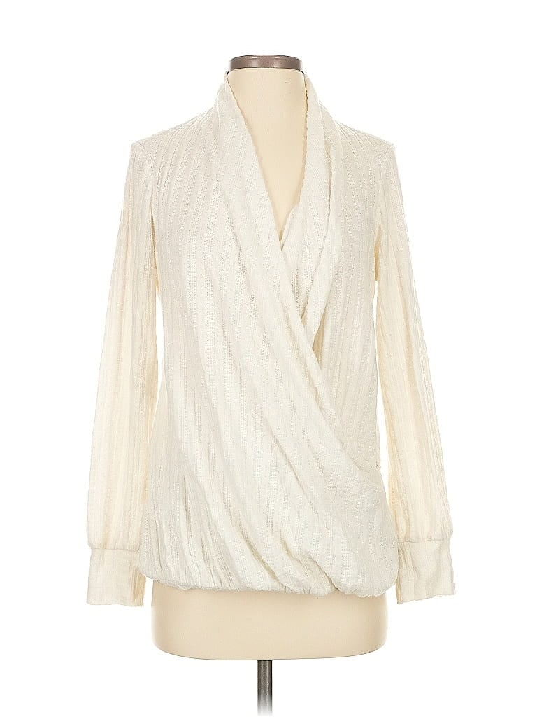 Pre-owned Maeve By Anthropologie Cardigan Sweater In White