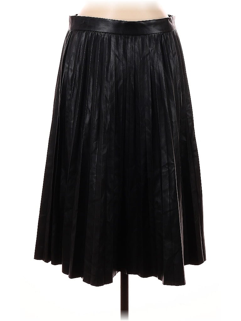 Pre-owned Marc New York Andrew Marc Faux Leather Skirt In Black