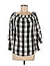 Fourteenth Place 100% Rayon Black 3/4 Sleeve Blouse Size M - photo 1