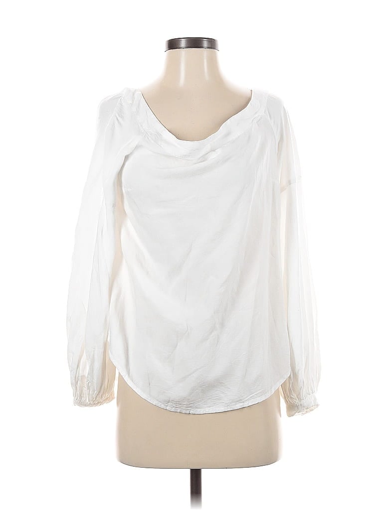 Pre-owned Floreat Long Sleeve Blouse In White
