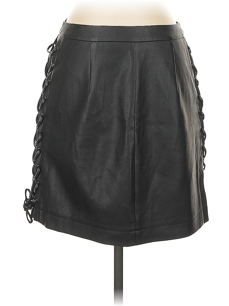 Click to view more detailed imagery on our partner's website Pre-owned Bcbgmaxazria Faux Leather Skirt In Black