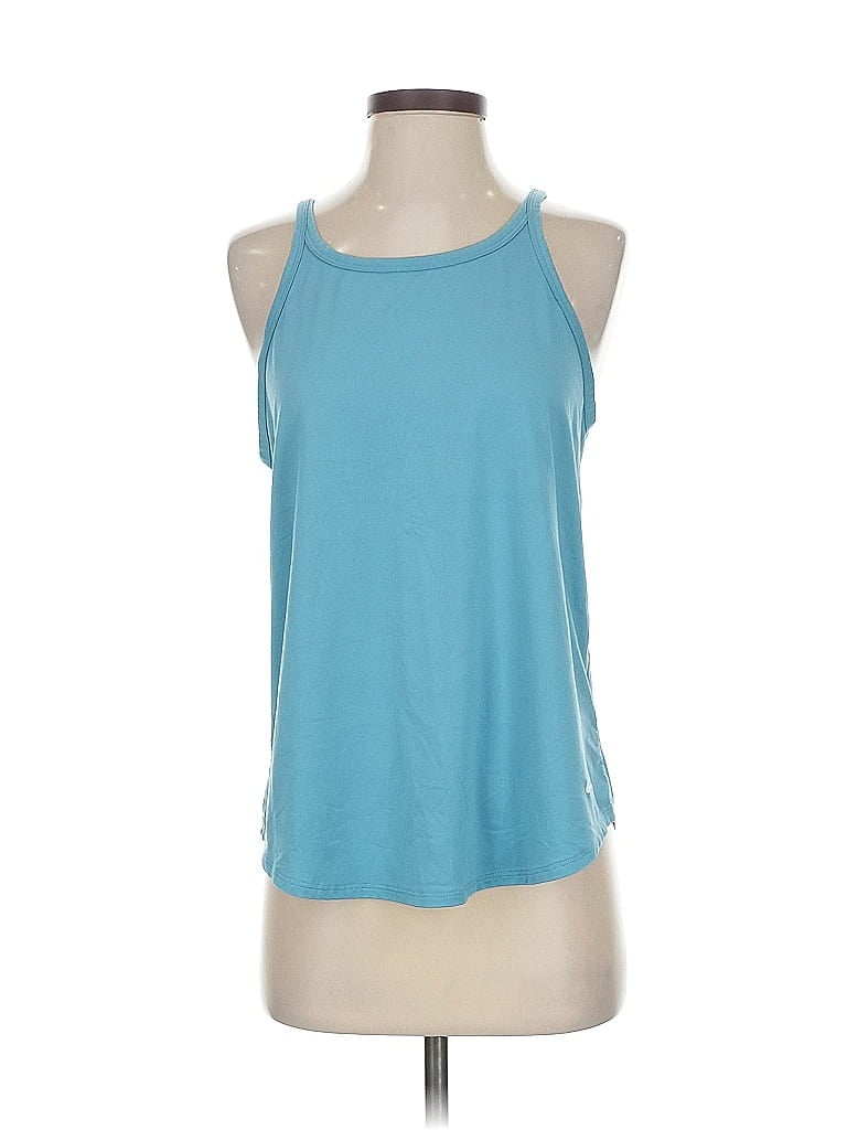 Pre-owned Nike Tank Top Blue Halter Neckline Tops
