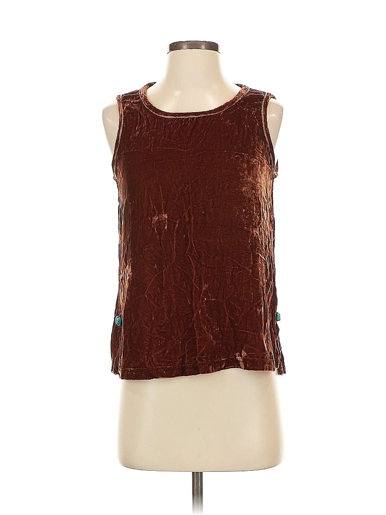 Pre-owned Assorted Brands Sleeveless T-shirt In Brown