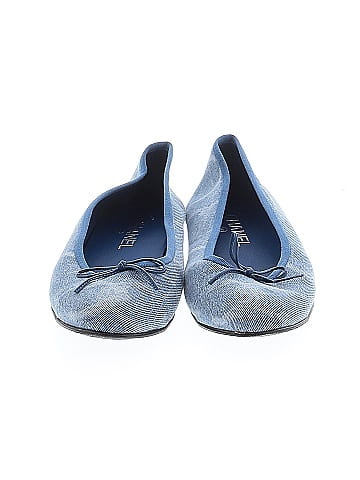 Chanel Denim Printed CC Cap Toe Ballerina Flats (view 2)