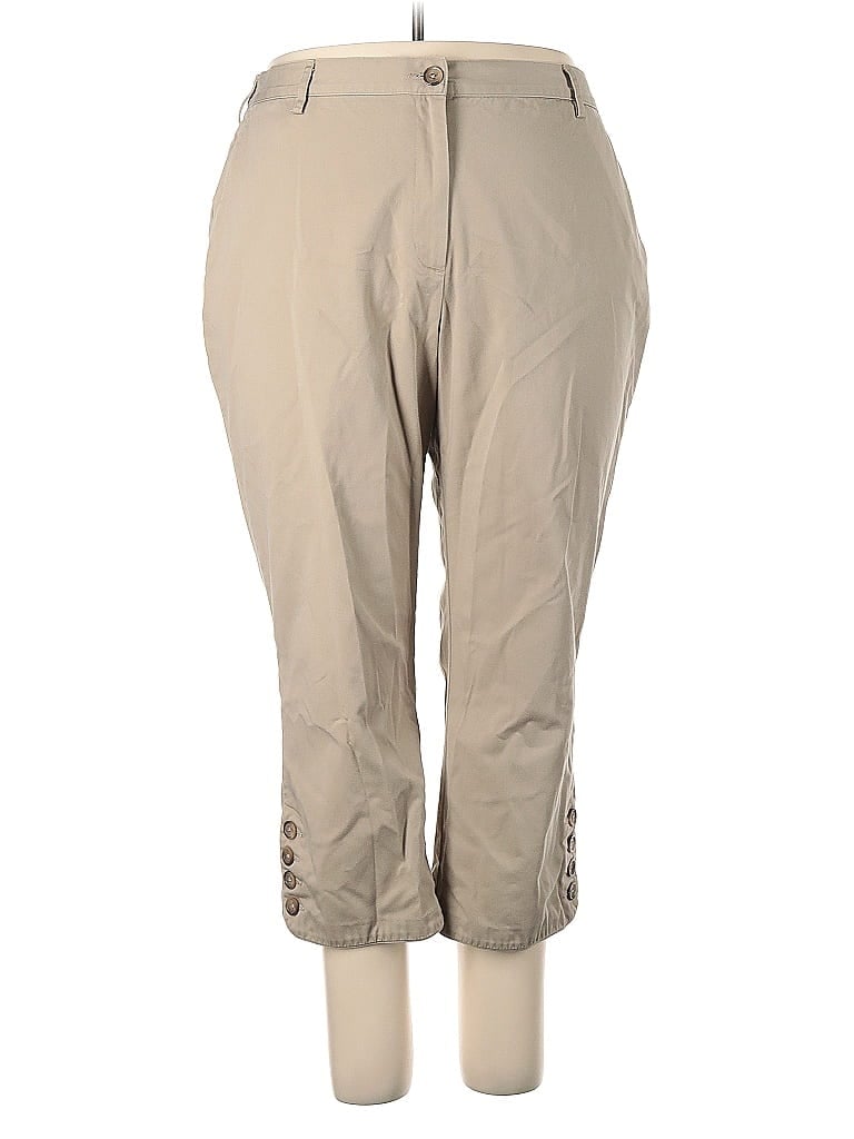 Pre-owned Lands' End Casual Pants In Brown