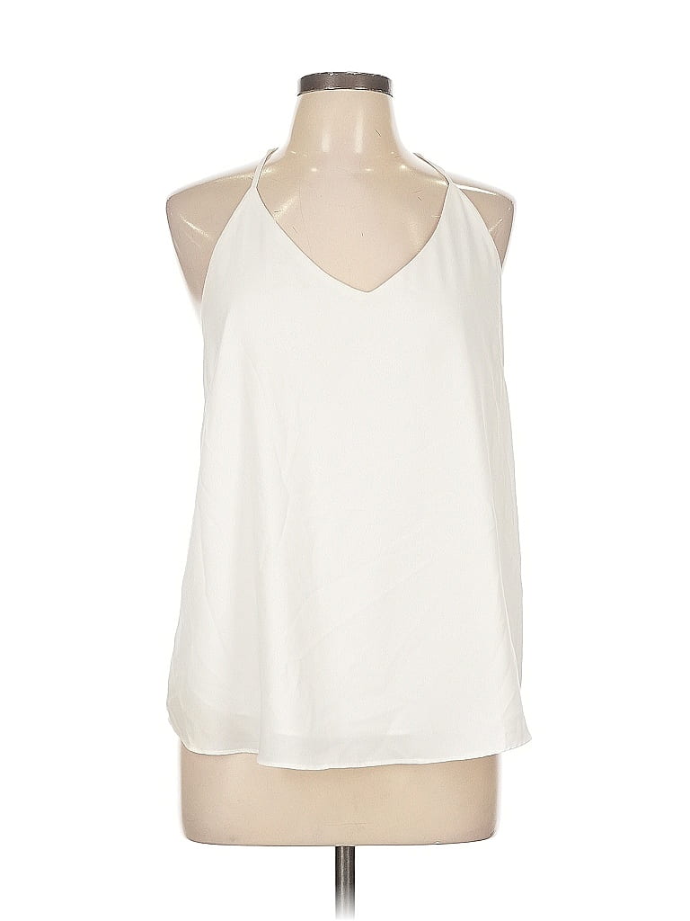 Pre-owned Naked Zebra Sleeveless Blouse In White
