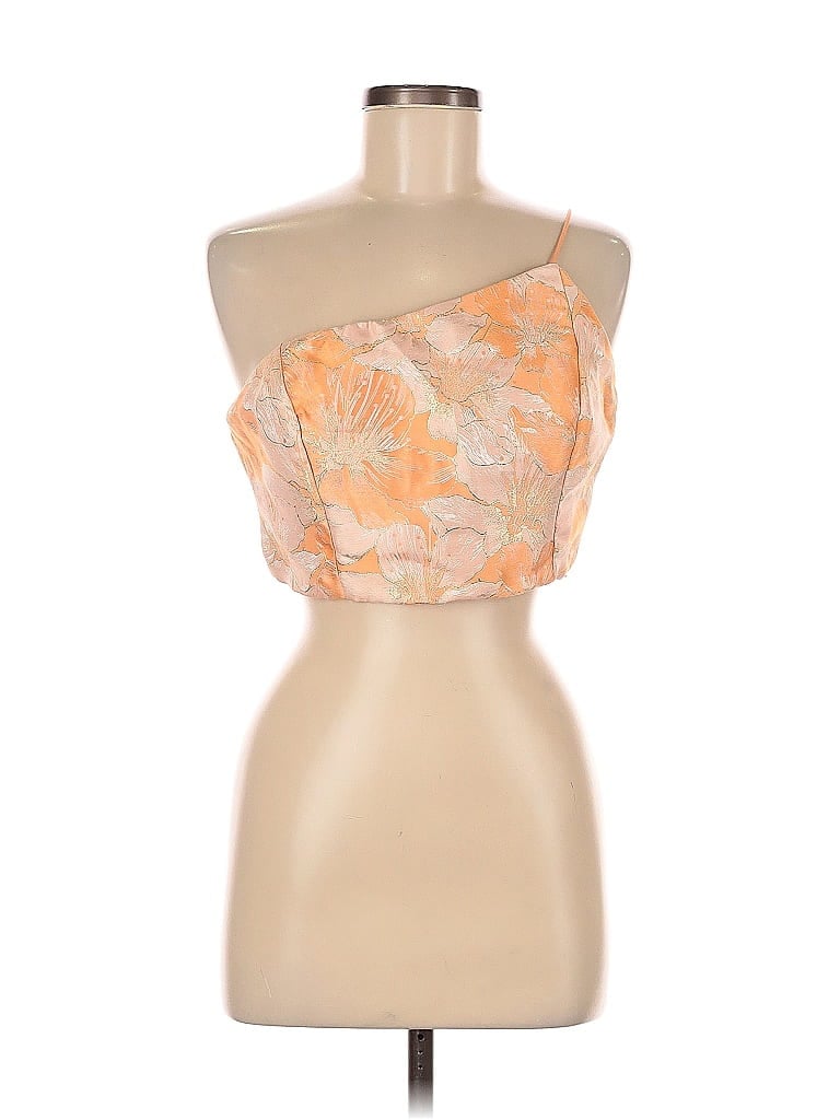 Pre-owned Lulus Sleeveless Blouse In Orange
