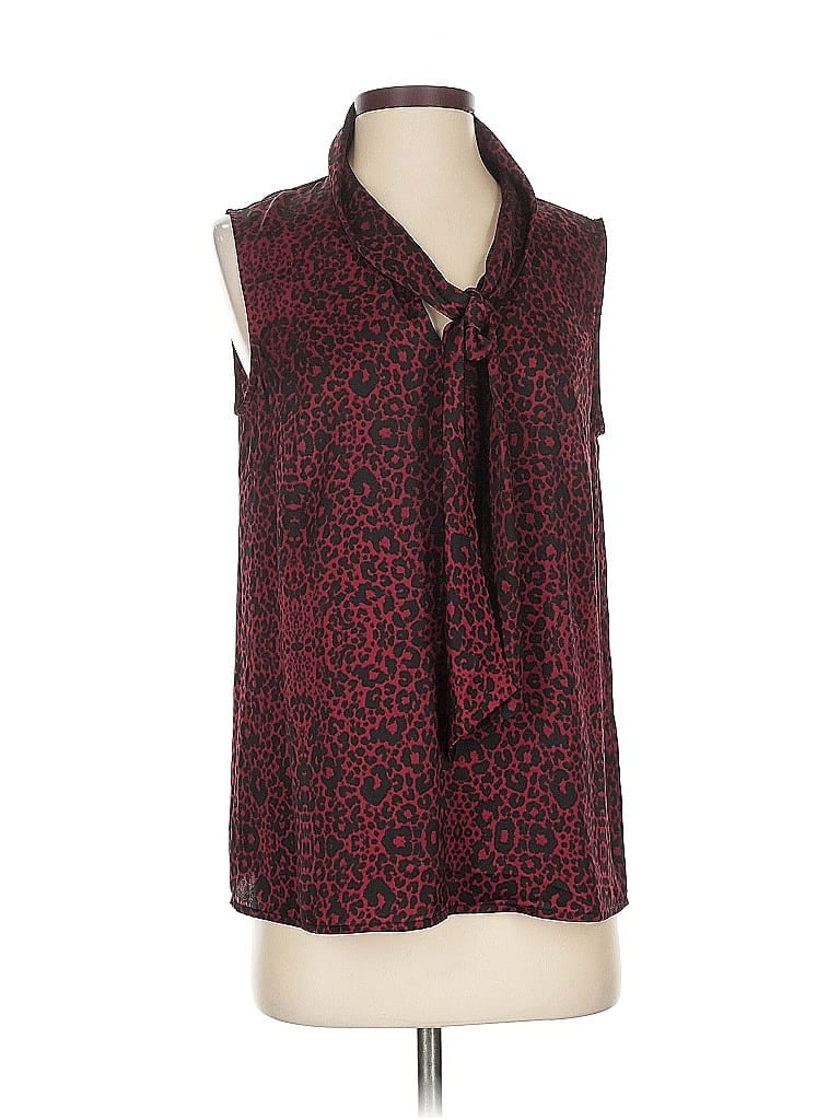 HALOGEN Pre-owned Sleeveless Blouse In Burgundy