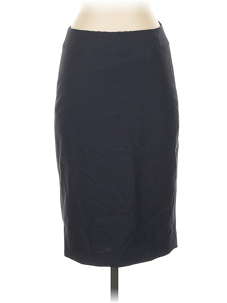 Pre-owned Theory Wool Skirt In Gray