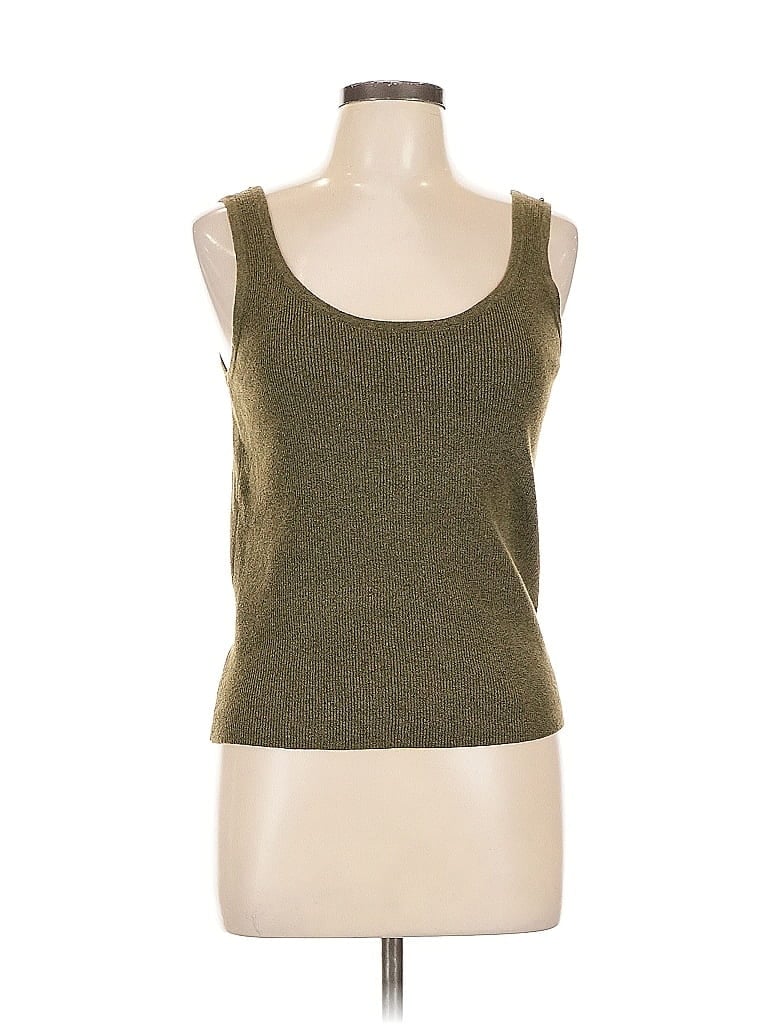 Pre-owned A New Day Tank Top Green Square Neckline Tops