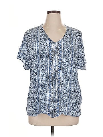 Nic + Zoe Short Sleeve Silk Top (view 1)