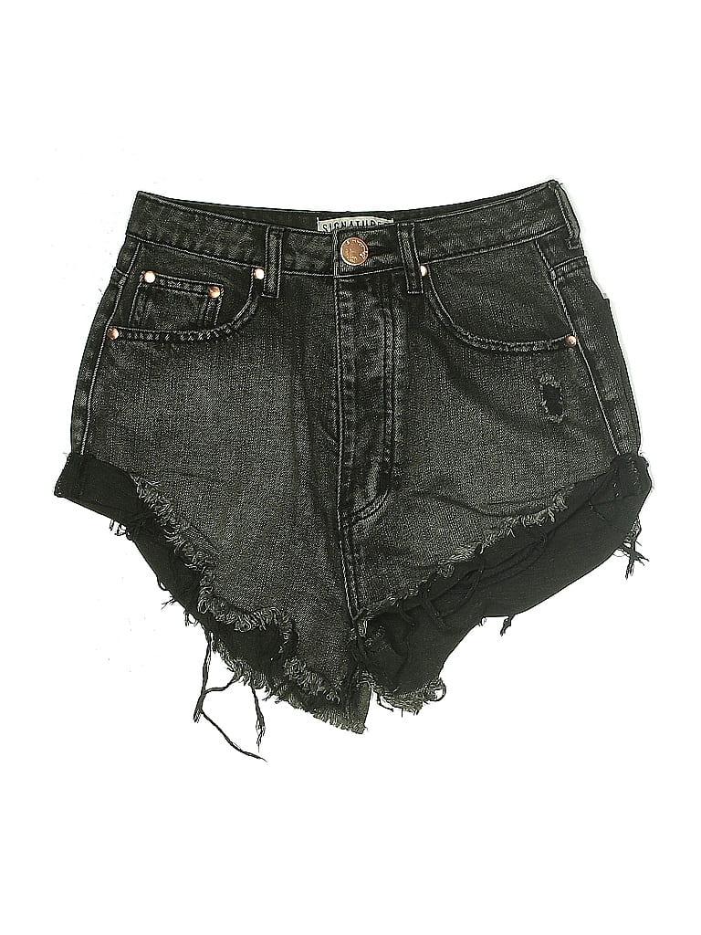 Pre-owned Signature 8 Denim Shorts In Black