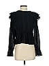 Zara 100% Polyester Black Long Sleeve Blouse Size S - photo 1