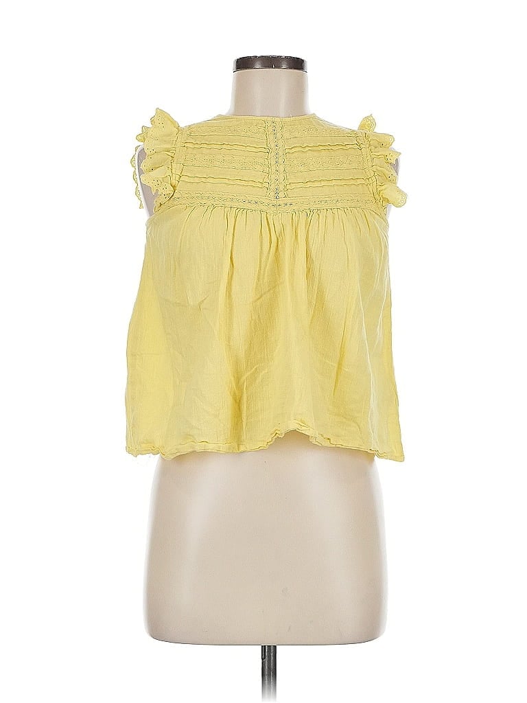 URBAN OUTFITTERS Pre-owned Sleeveless Blouse In Yellow