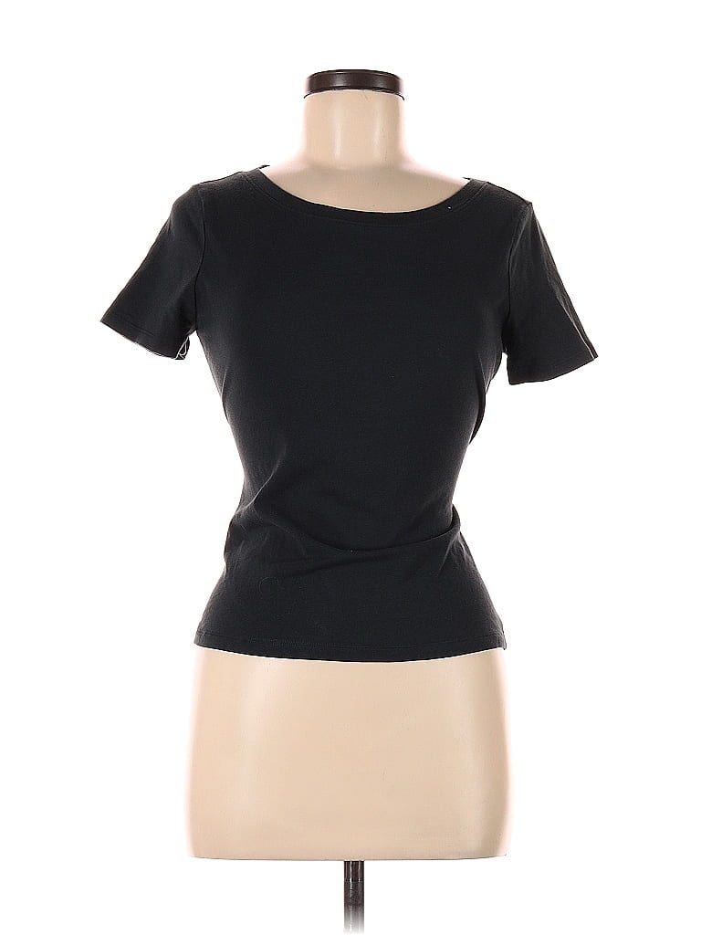 Click to view more detailed imagery on our partner's website Pre-owned Maeve By Anthropologie Short Sleeve Top Gray Scoop Neck Tops