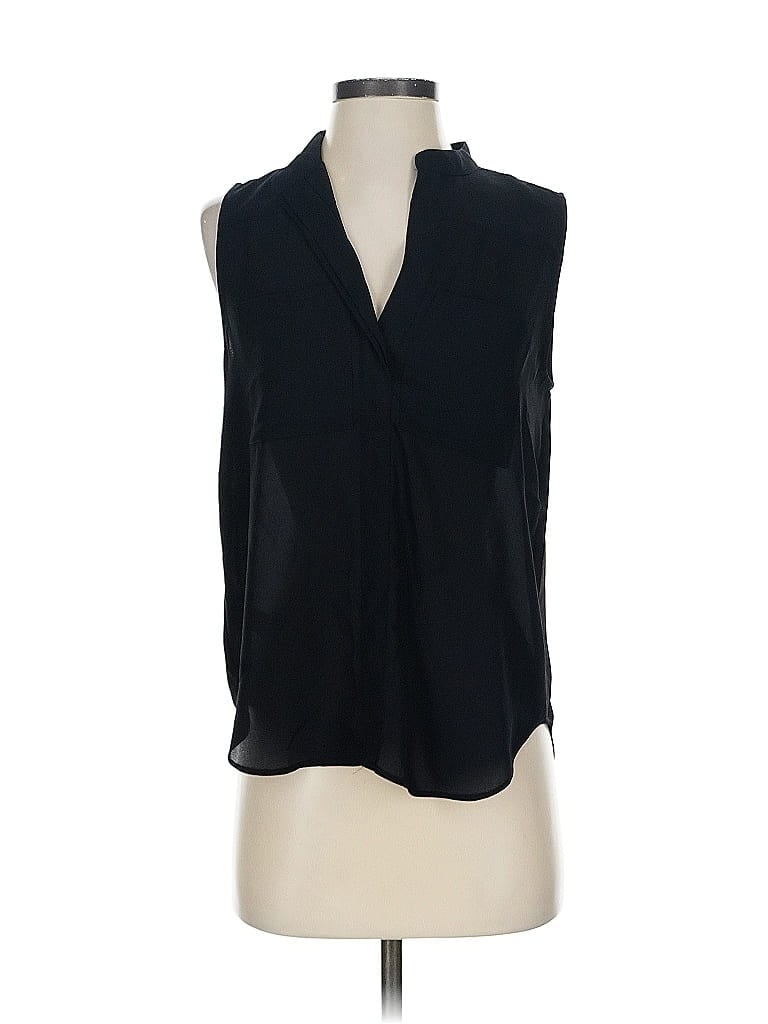 Pre-owned Ann Taylor Sleeveless Blouse In Black