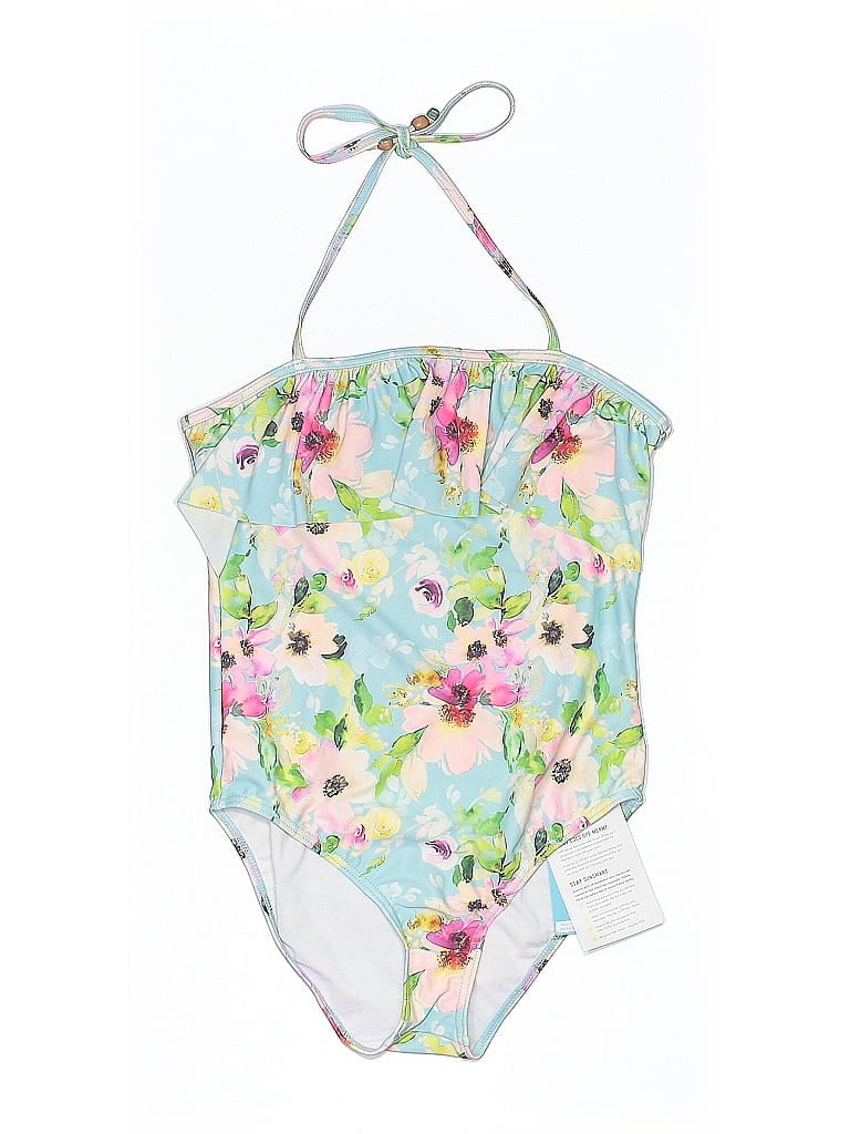 Pre-owned Snapper Rock Kids' One Piece Swimsuit In Green