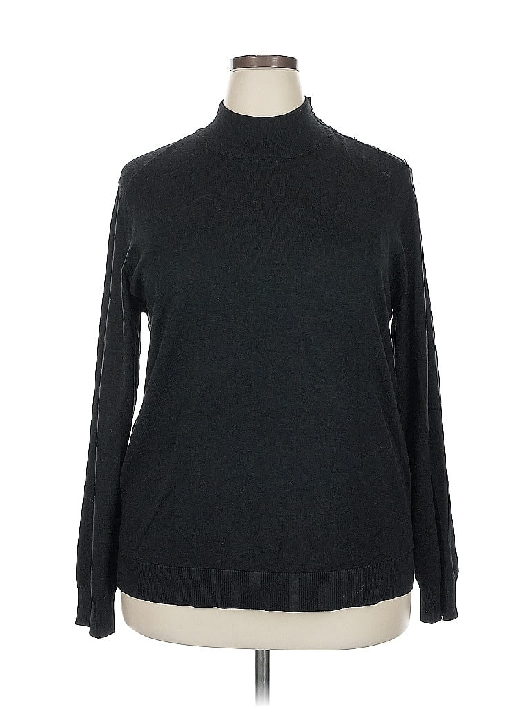 Click to view more detailed imagery on our partner's website Pre-owned Joan Vass Turtleneck Sweater In Black