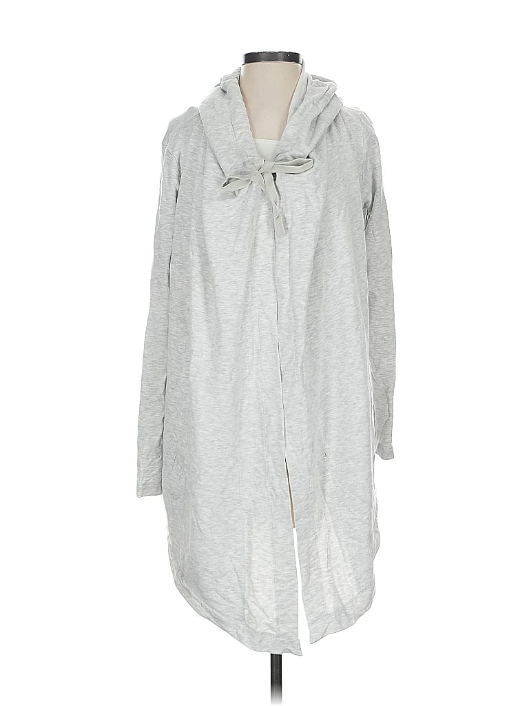 Pre-owned Athleta Cardigan Sweater In Silver